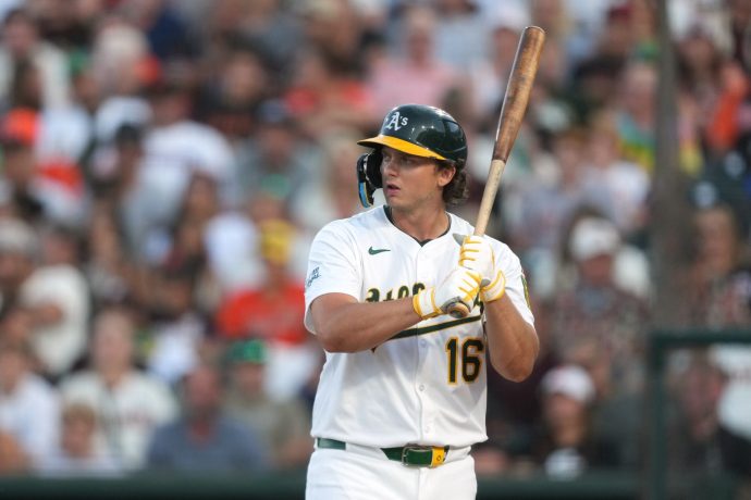 Today's MLB pick'em parlay features Nick Kurtz of the A's