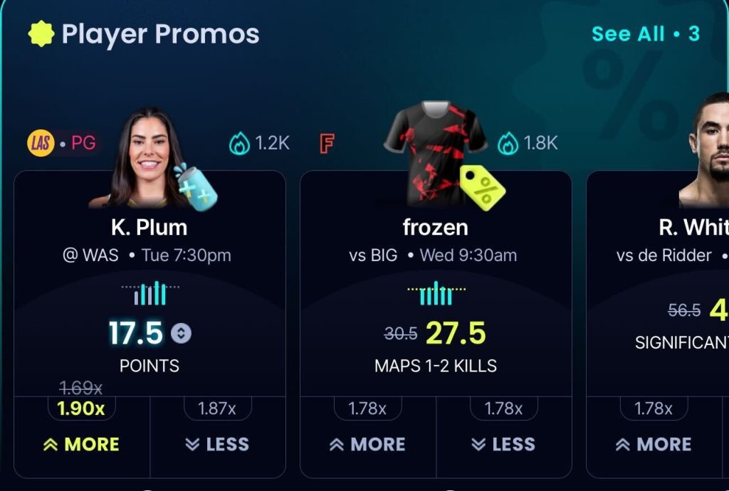 Sleeper player promotions today.