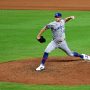 Jul 15, 2025; Cumberland, Georgia, USA; American League pitcher Kris Bubic (50) of the Kansas City Royals during the sixth inning during the 2025 MLB All Star Game at Truist Park.