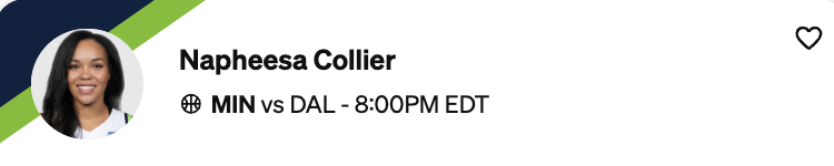 Napheesa Collier is one of our best WNBA expert props.