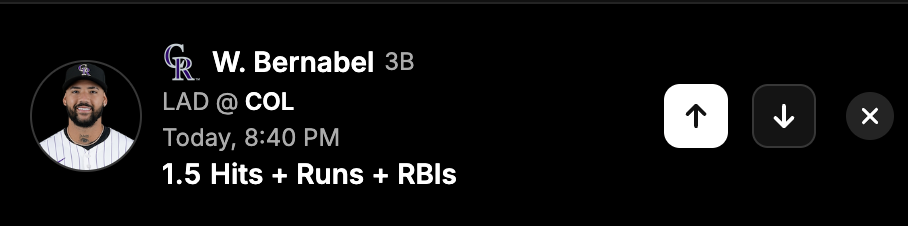 Warming Bernabel is our top DraftKings Pick6 play today - August 19, 2025.