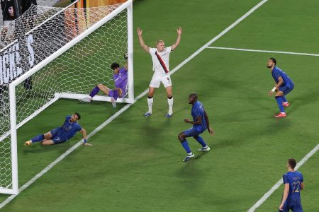 [Subscription Customers Only] Jun 30, 2025; Orlando, Florida, USA; Manchester City forward Erling Haaland (9) reacts after missing a chance to score during a round of 16 match of the 2025 FIFA Club World Cup at Camping World Stadium.