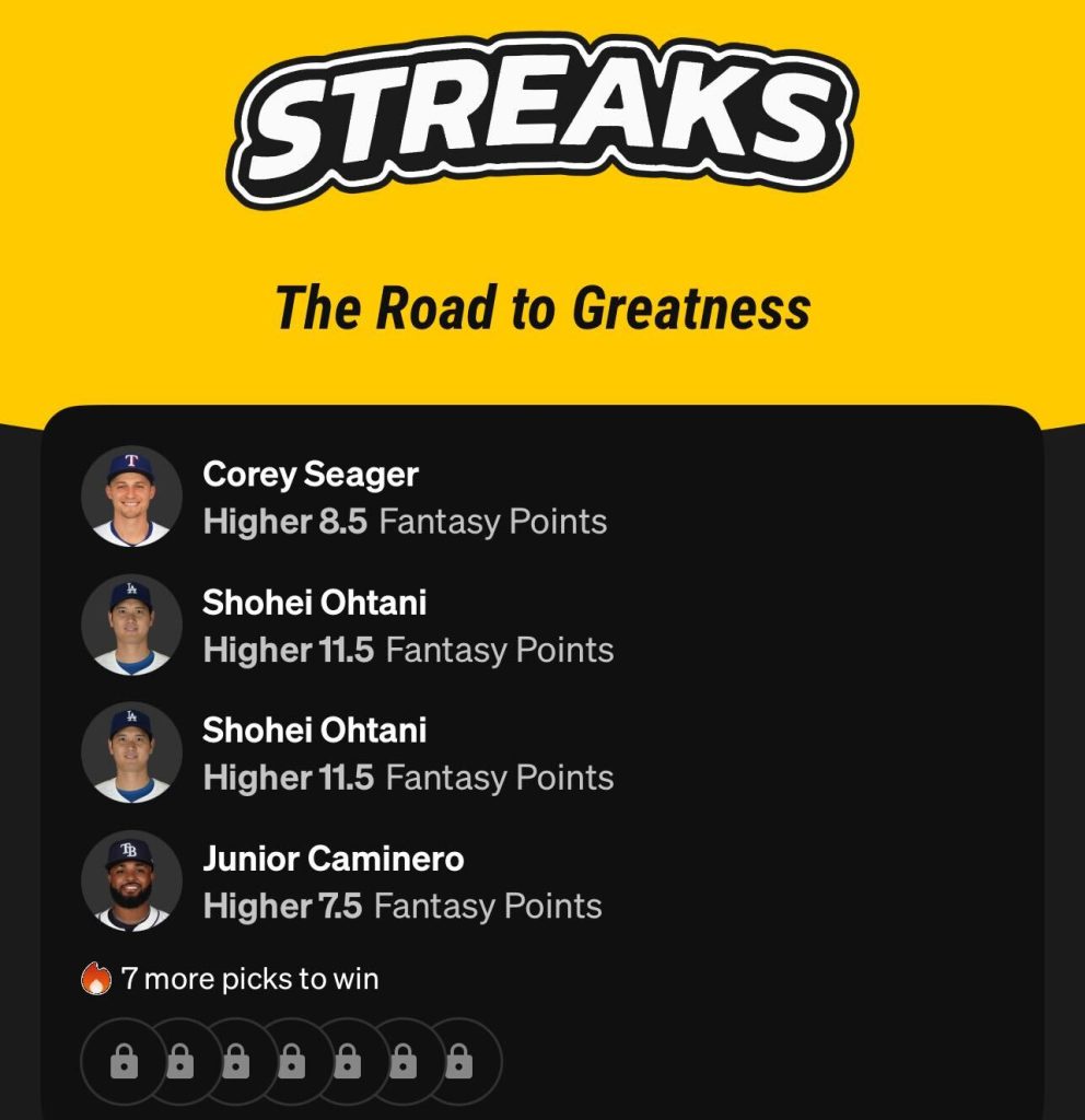 Underdog Streaks - Picks 8/13