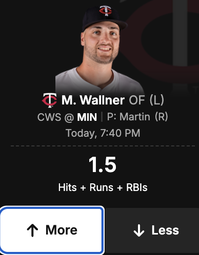 Matt Wallner is our DraftKings Pick6 play of the day.