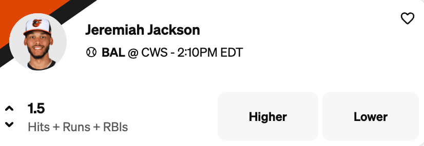 Best MLB props today - Jeremiah Jackson.