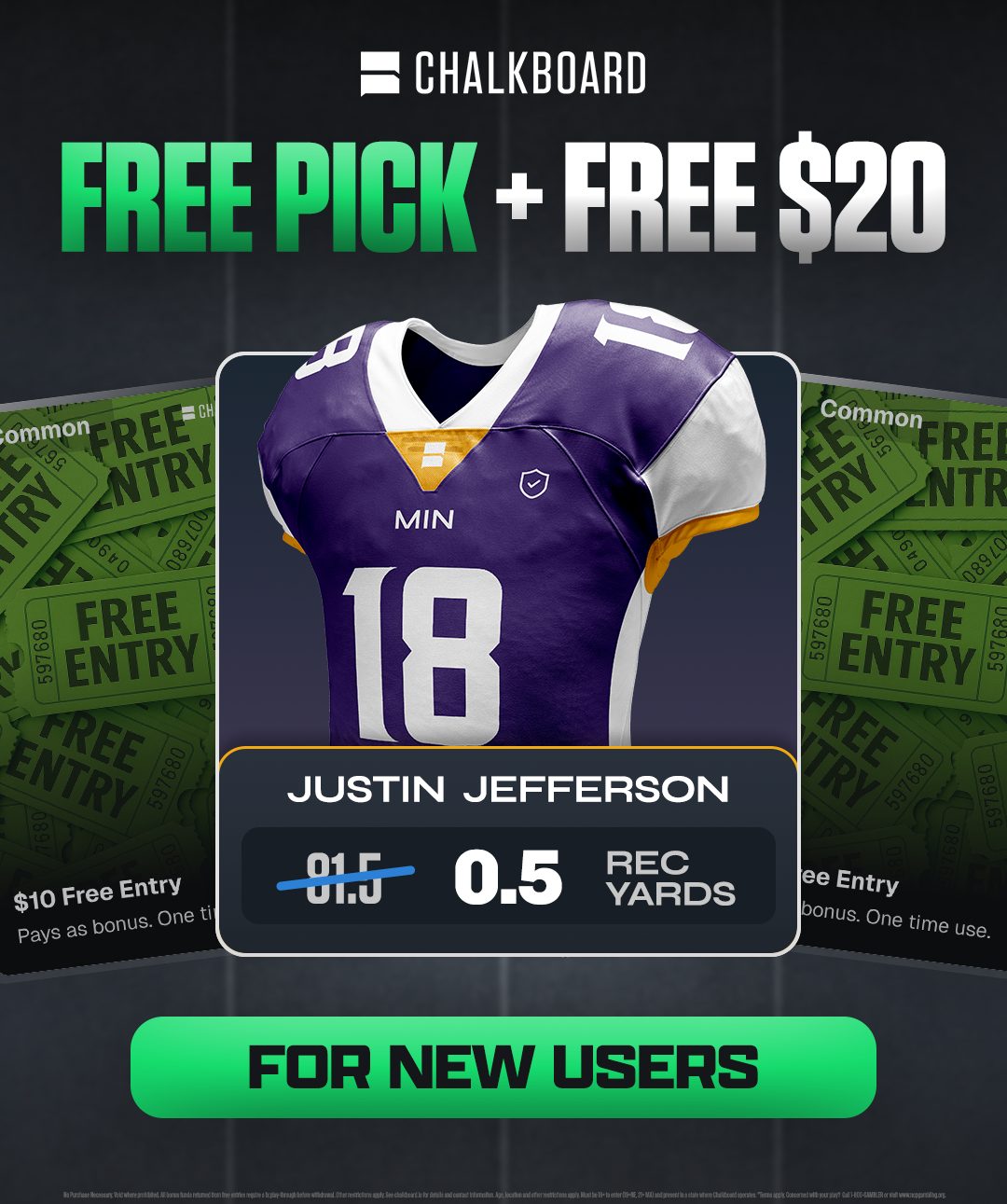 Justin Jefferson Free Chalkboard