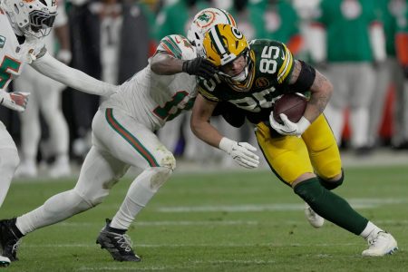 Tucker Kraft is our any time touchdown scorer pick for Thursday's Packers vs. Commanders game.
