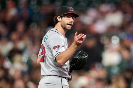 Zac Gallen is one of our best MLB strikeout props tody.