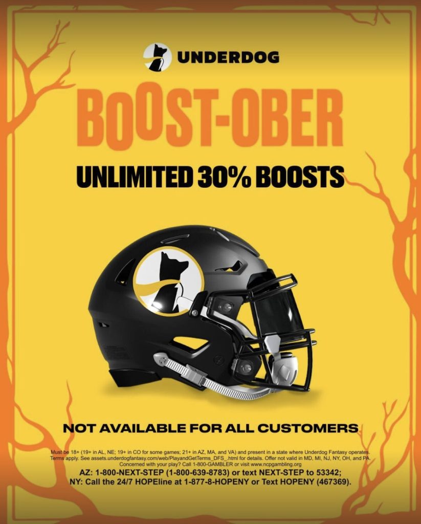 Best NFL receiving props today - Underdog Boost