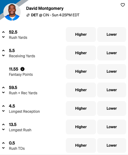 Week 5 NFL Props - David Montgomery