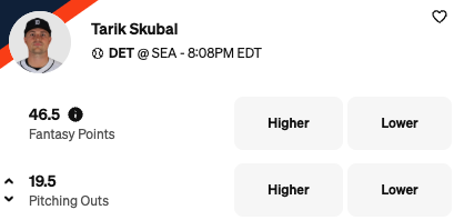 Tigers vs Mariners Game 5: Tarik Skubal Props