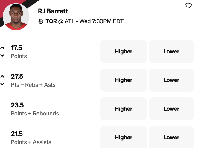 Hawks vs Raptors Predictions - RJ Barrett Player Props