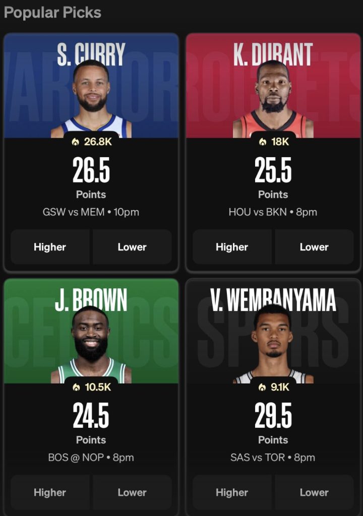 Popular Underdog Picks Today - NBA Player Props