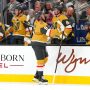Oct 16, 2025; Las Vegas, Nevada, USA; Vegas Golden Knights center Jack Eichel (9) leaves the ice after blocking a Boston Bruins shot during the second period at T-Mobile Arena.