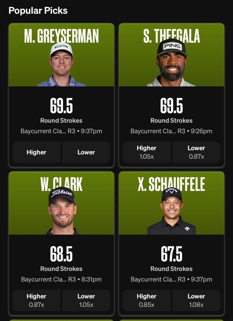 Underdog PGA Popular