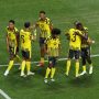Borussia Dortmund forward Serhou Guirassy (9) celebrates scoring their second goal with teammates during a round of 16 match of the 2025 FIFA Club World Cup at Mercedes-Benz Stadium.