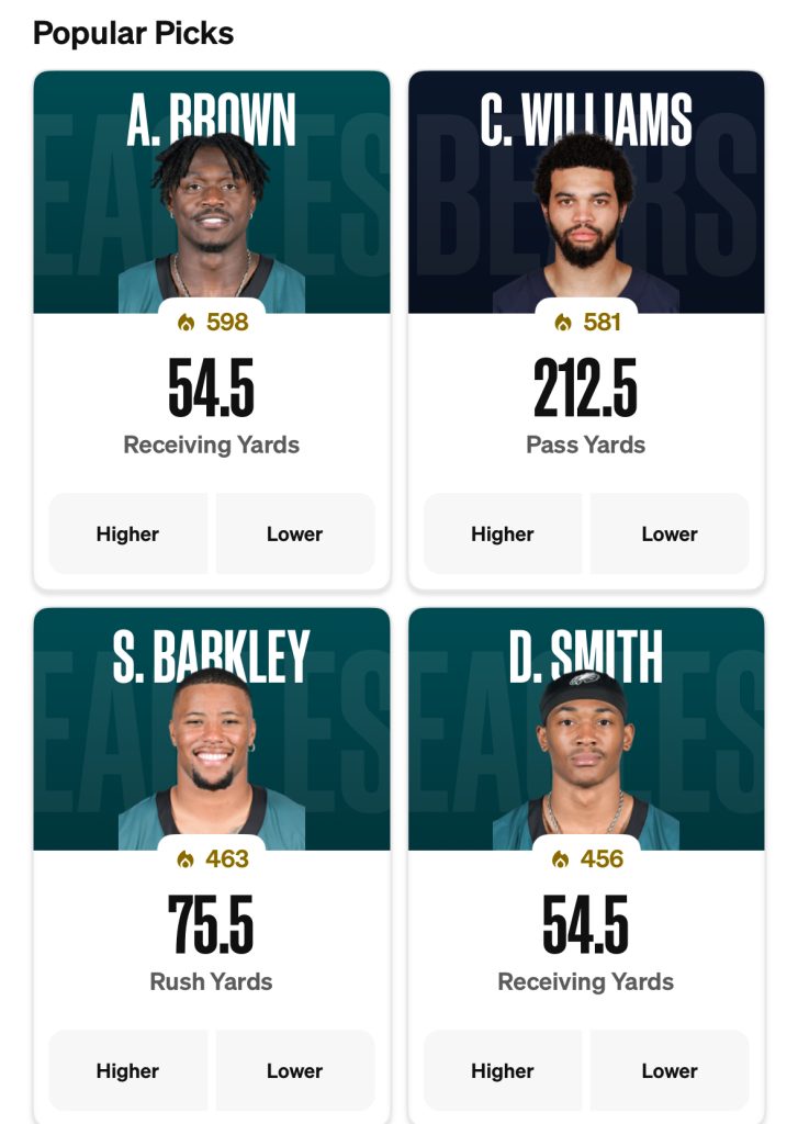 Eagles Bears Props For Friday 11/28