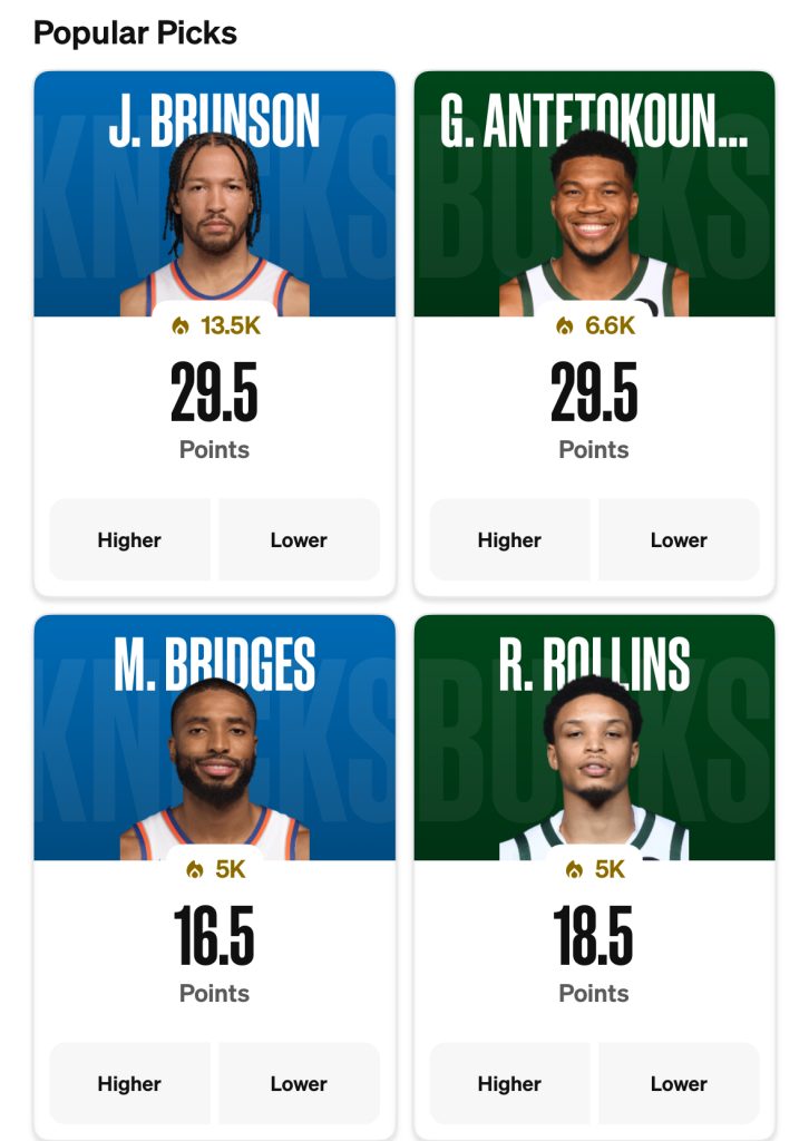 Knicks vs Bucks Props Today