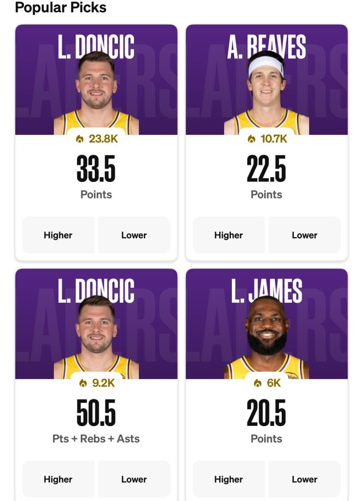 Popular Lakers vs Mavs props Friday, Nov. 28