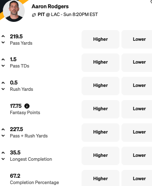 Aaron Rodgers Best Bets Today