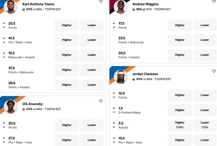 Knicks vs Heat Props for Friday – Nov. 14, 2025