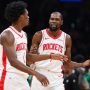 Nov 1, 2025; Boston, Massachusetts, USA; Houston Rockets forward Kevin Durant (7) reacts during the first half against the Boston Celtics at TD Garden.