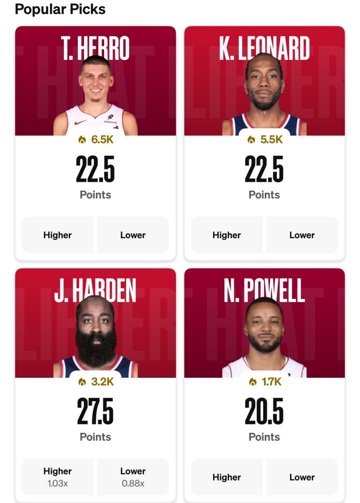 Clippers vs Heat prop lines for Dec. 1