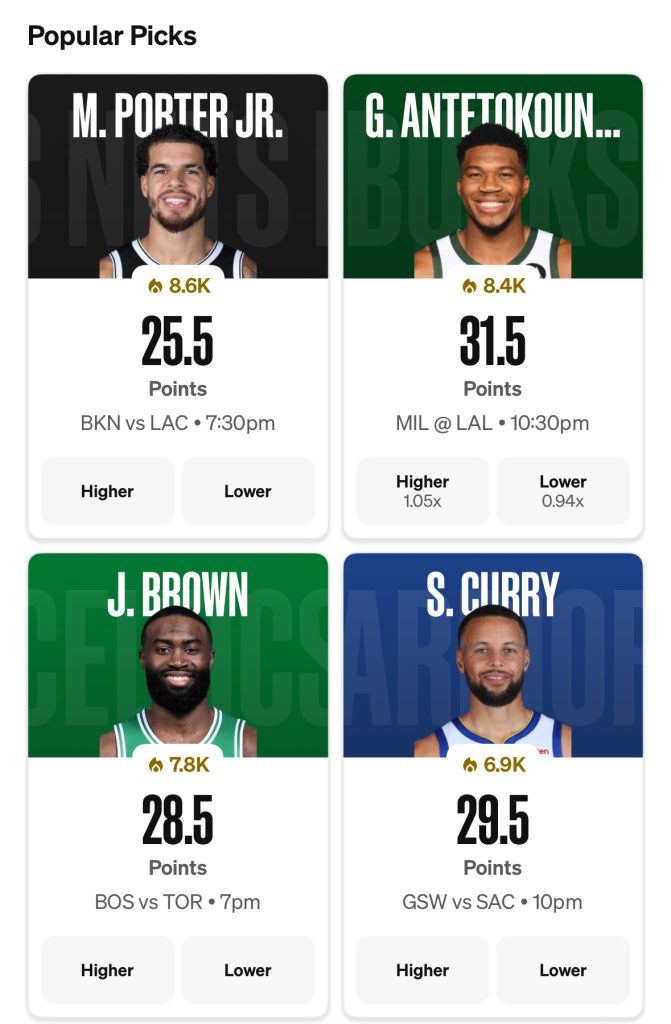 NBA Player Props on Underdog Fantasy