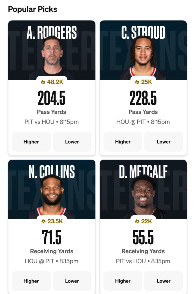 Steelers vs Texans Props (1/12/26)