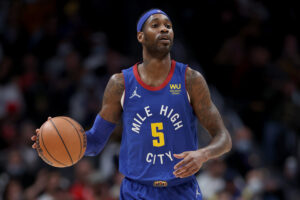 Will Barton #5 of the Denver Nuggets plays against the Chicago Bulls at Ball Arena on November 19, 2021 in Denver, Colorado.