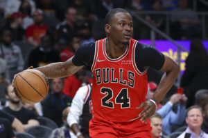 Javonte Green #24 of the Chicago Bulls drives to the basket during the second half against the Atlanta Hawks at State Farm Arena on March 3, 2022 in Atlanta, Georgia