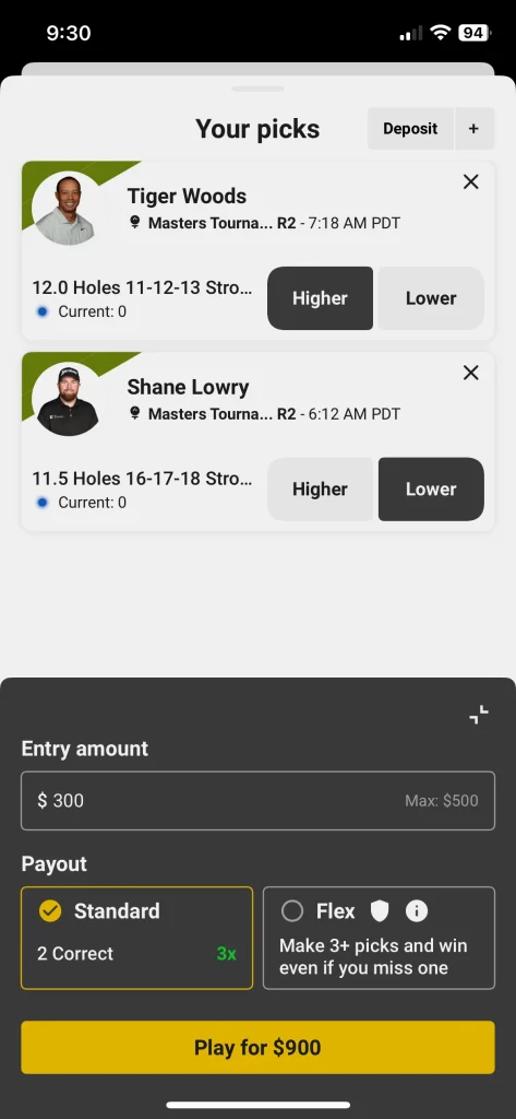 PGA Fantasy Golf - Underdog Fantasy app screenshots