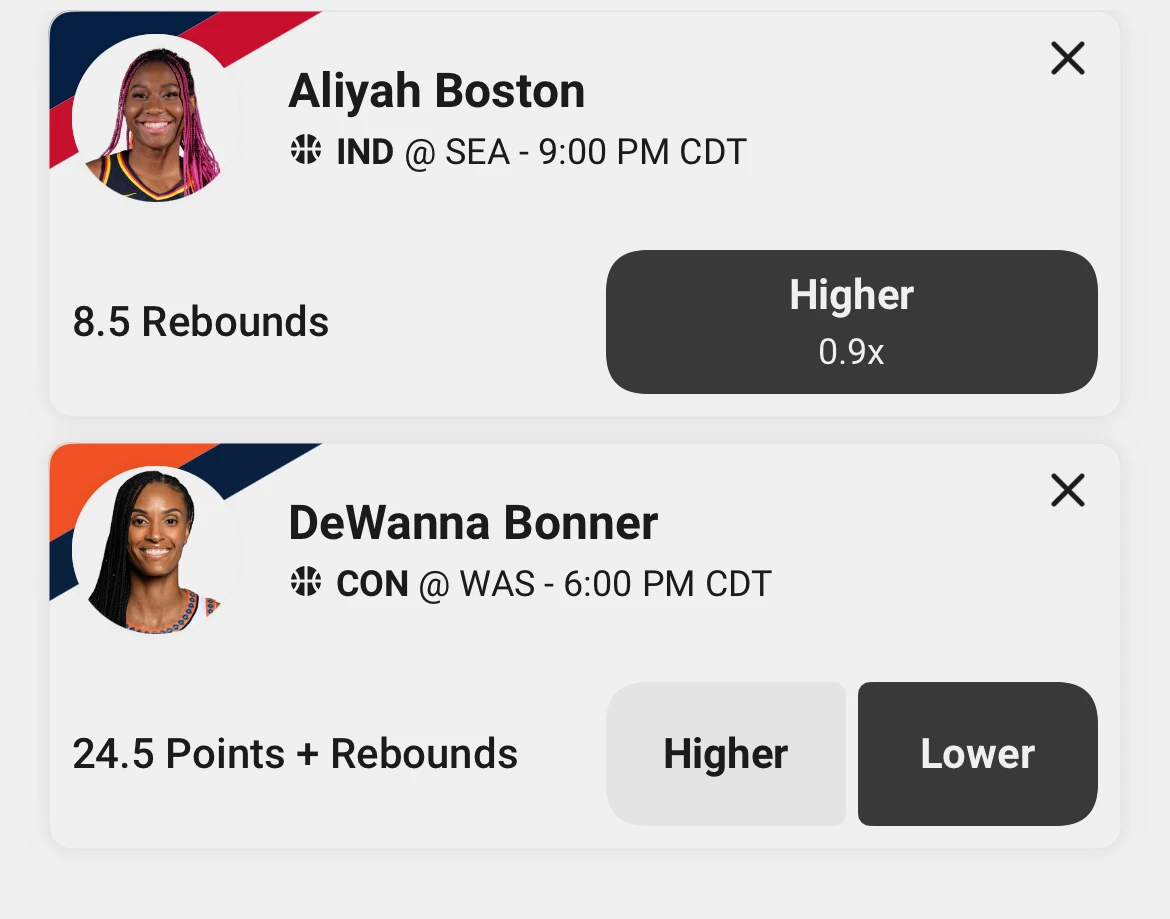 best wnba props today - thursday, june 27