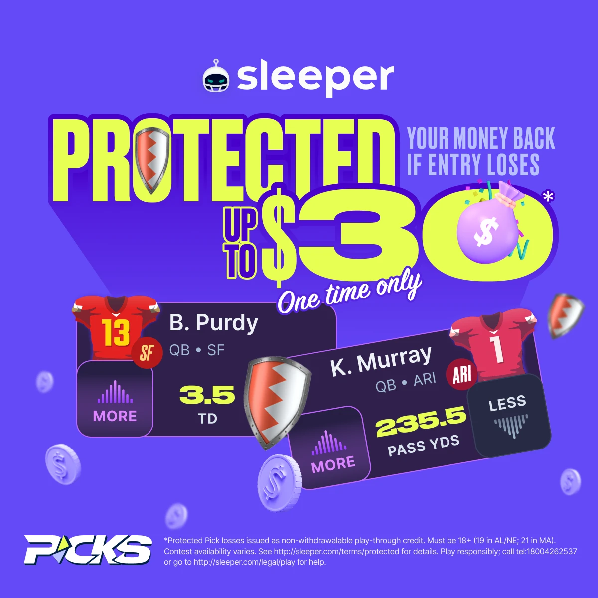 Sleeper Fantasy is offering NBA player props $30 protected pick on Friday, Dec. 29. 