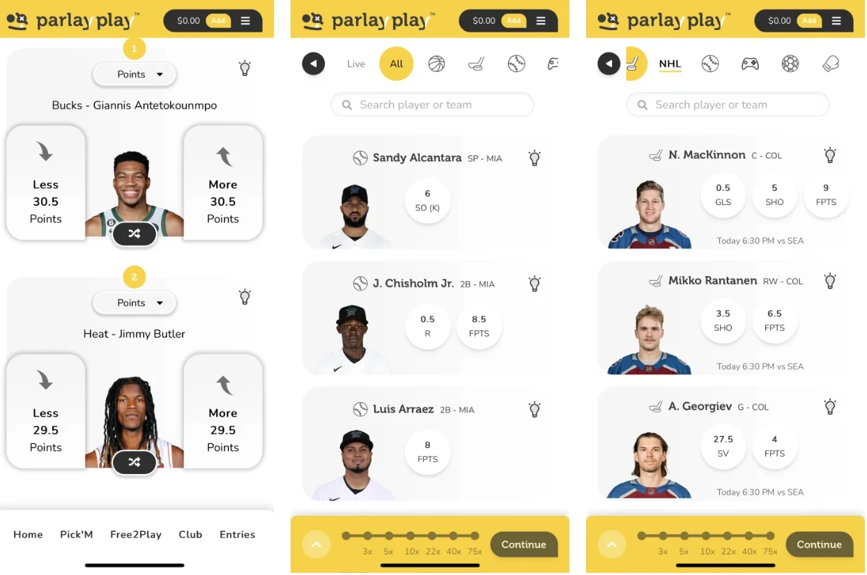 Is Sports Betting Legal In Florida? ParlayPlay app screenshots