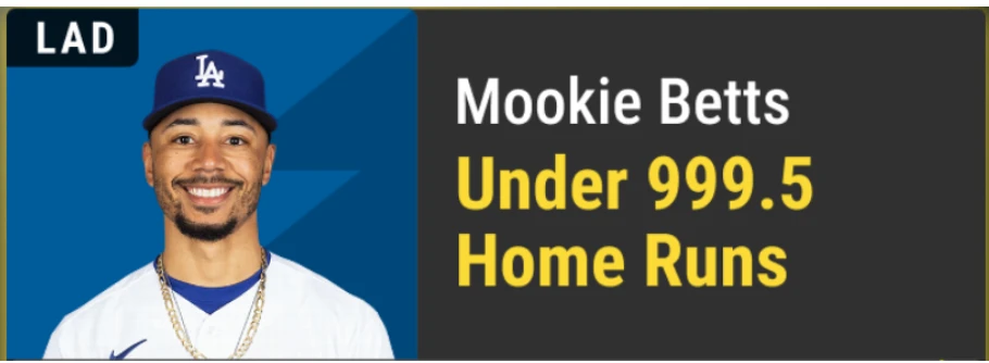 boom fantasy promo mookie betts under 999.5 home runs