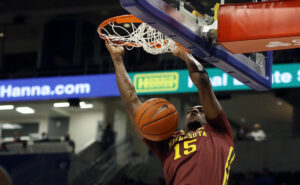 Minnesota Golden Gophers forward Charlie Daniels dunks against the Pittsburgh Panthers