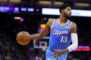 Los Angeles Clippers guard Paul George (13) during the game against the Sacramento Kings at Golden 1 Center.