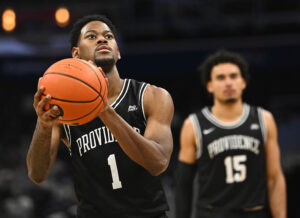 Providence Friars guard Al Durham prepares to shoot against the Georgetown Hoyas during a Big East basketball game