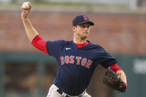 Boston Red Sox starting pitcher Garrett Whitlock (72) throws against the Atlanta Braves in the first inning at Truist Park. 